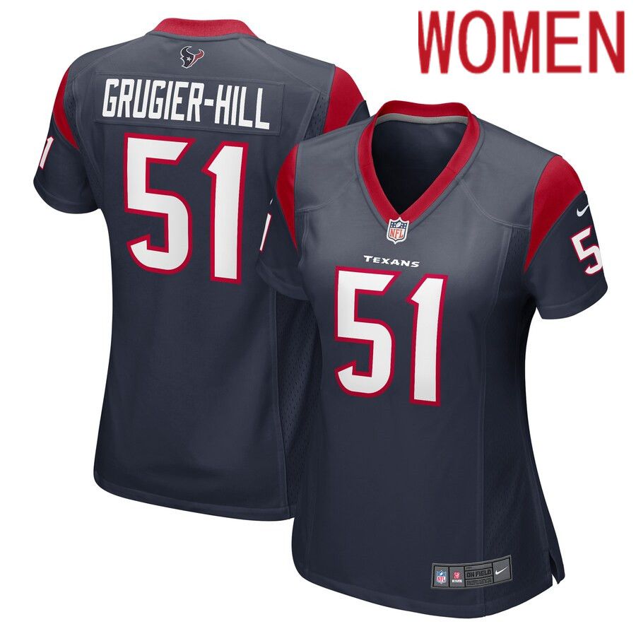 Women Houston Texans 51 Kamu Grugier-Hill Nike Navy Game Player NFL Jersey